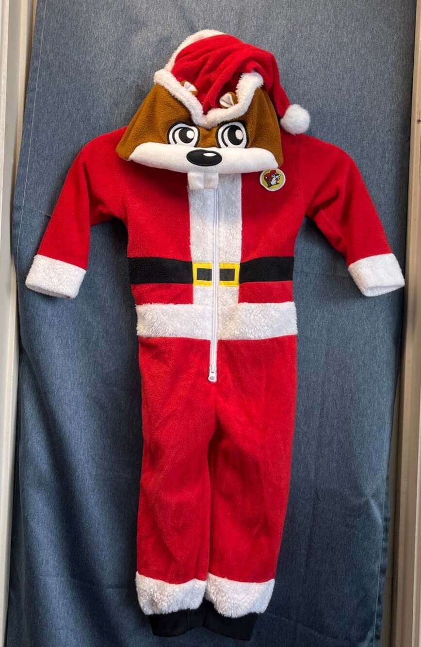 Buc-eec’s toddler 3T Santa Claus hoodie beaver head holiday fun k